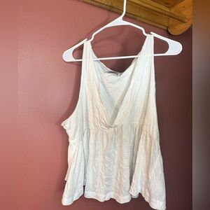 UO deep v neck peplum crop top